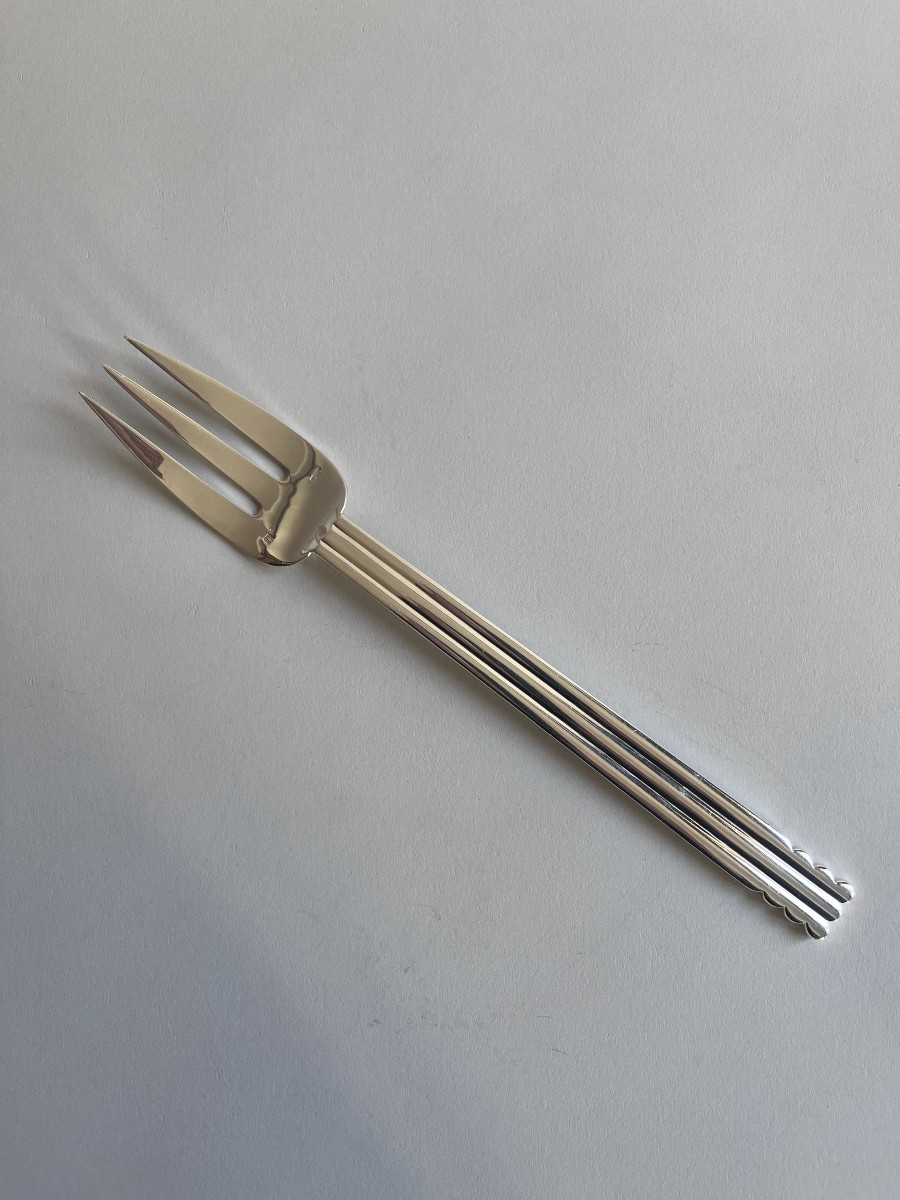 Puiforcat Ménagère "Nantes" Métal Argenté 25 Pièces-photo-5