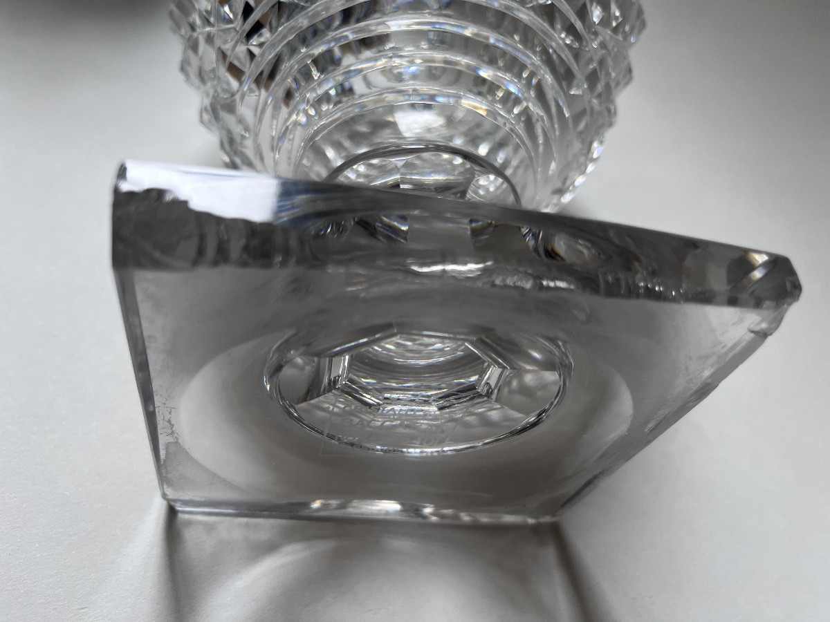 Paire de vases en cristal Baccarat XXème -photo-3