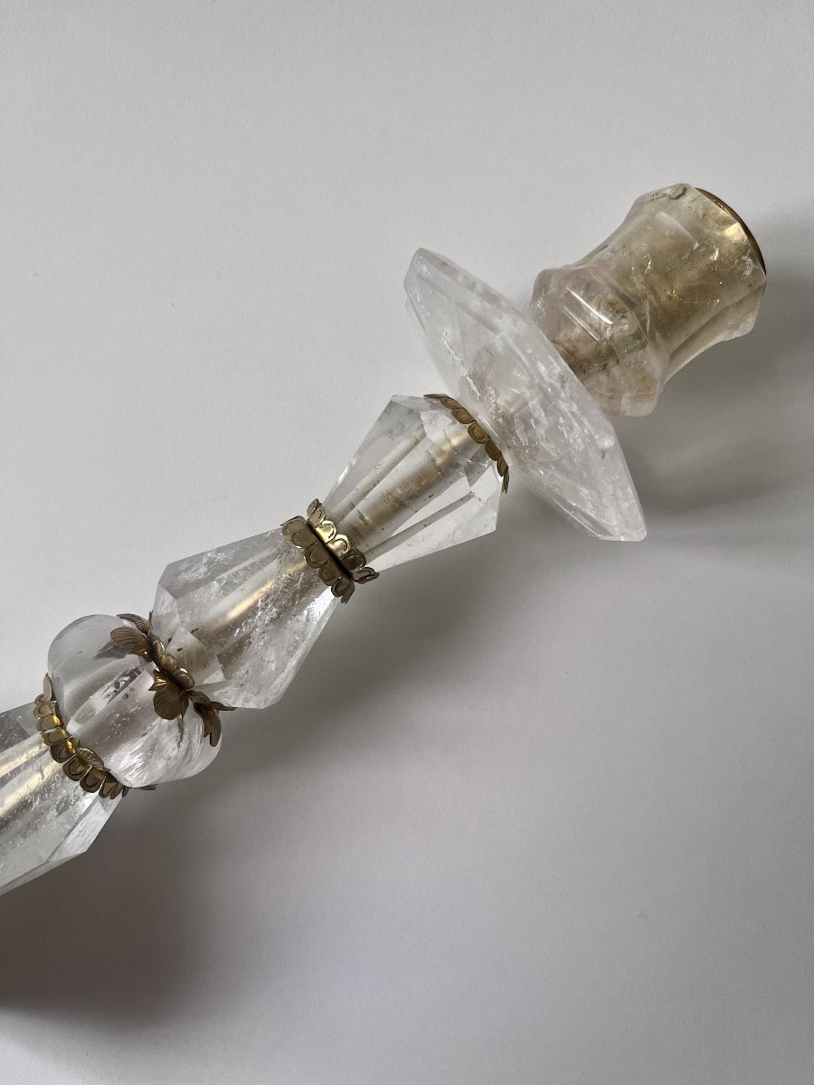 Pair Of Rock Crystal Candlesticks -photo-4