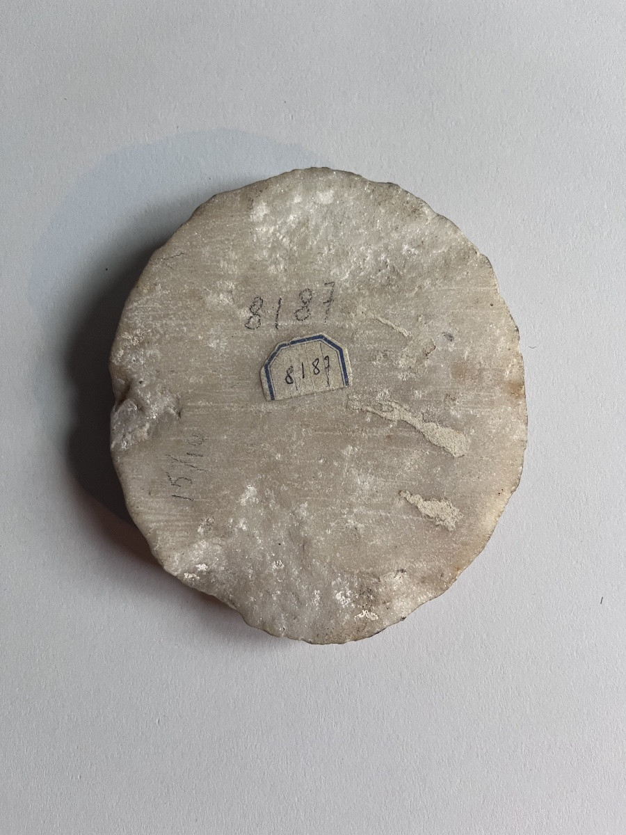 Marble Medallion Depicting A Roman Emperor, 18th Century -photo-5