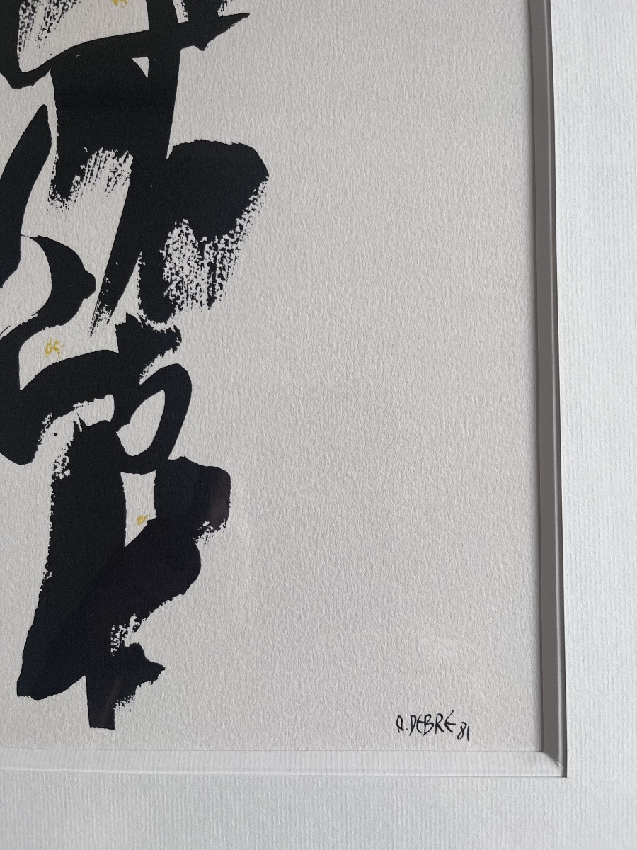 Lithographie Signe d’Olivier Debré  XXème siècle -photo-4
