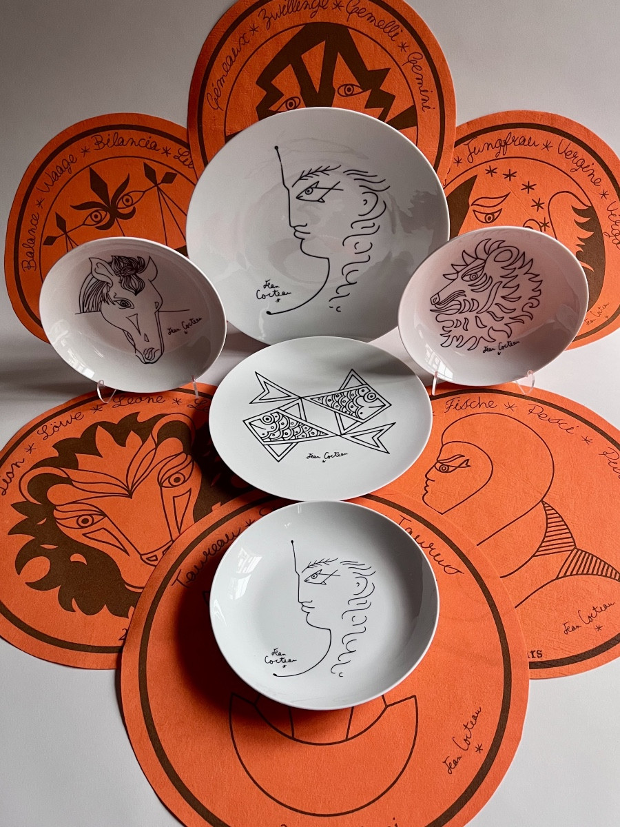 Jean Cocteau Porcelain Service, 20th Century 