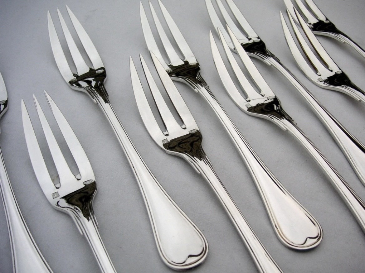 Couverts à poisson Puiforcat modèle Consulat-photo-2