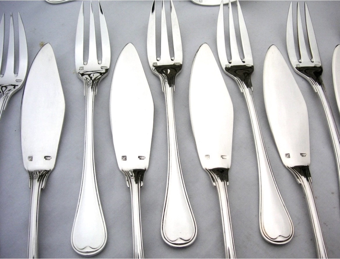 Couverts à poisson Puiforcat modèle Consulat-photo-1