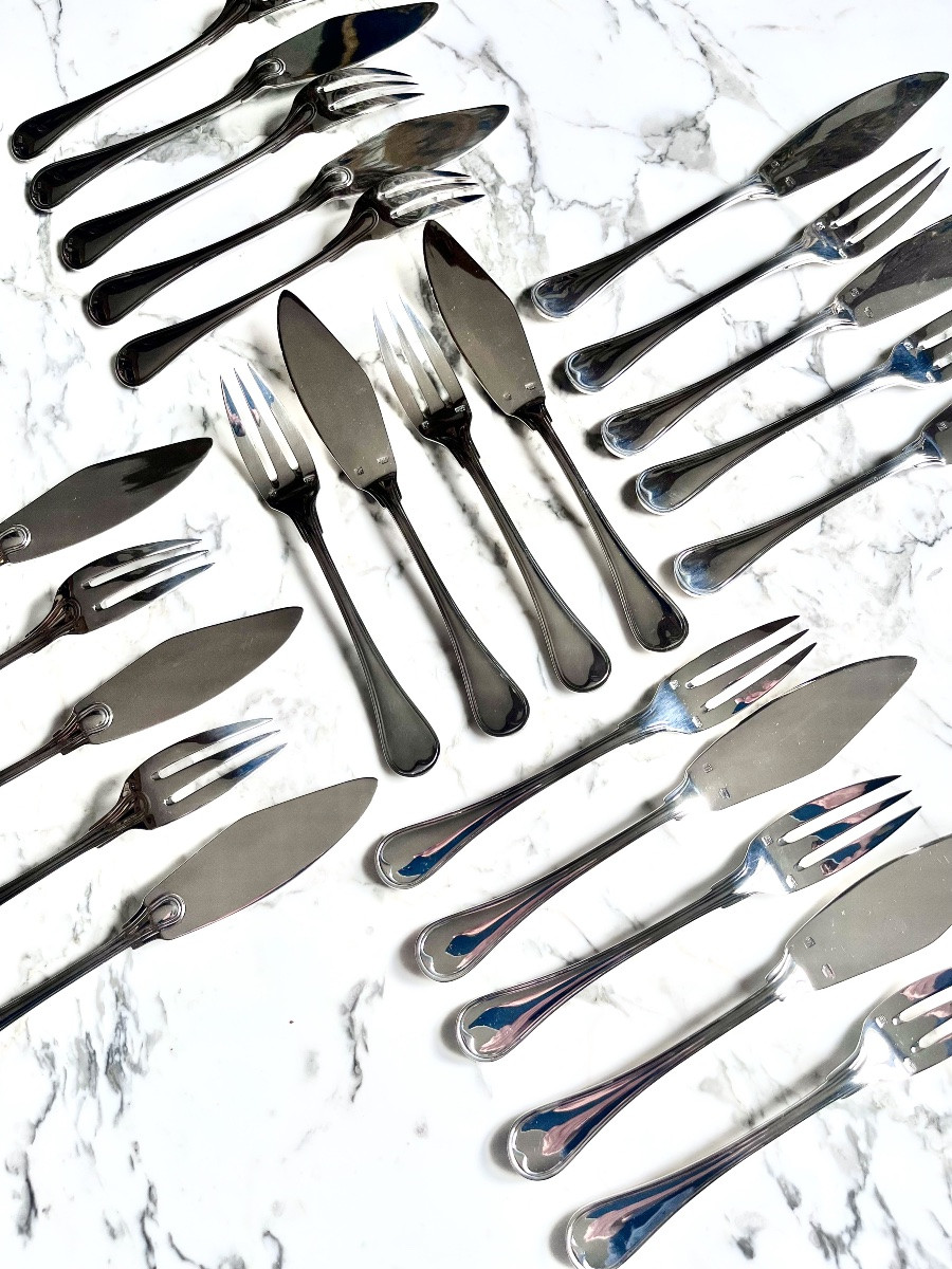 Couverts à poisson Puiforcat modèle Consulat-photo-2