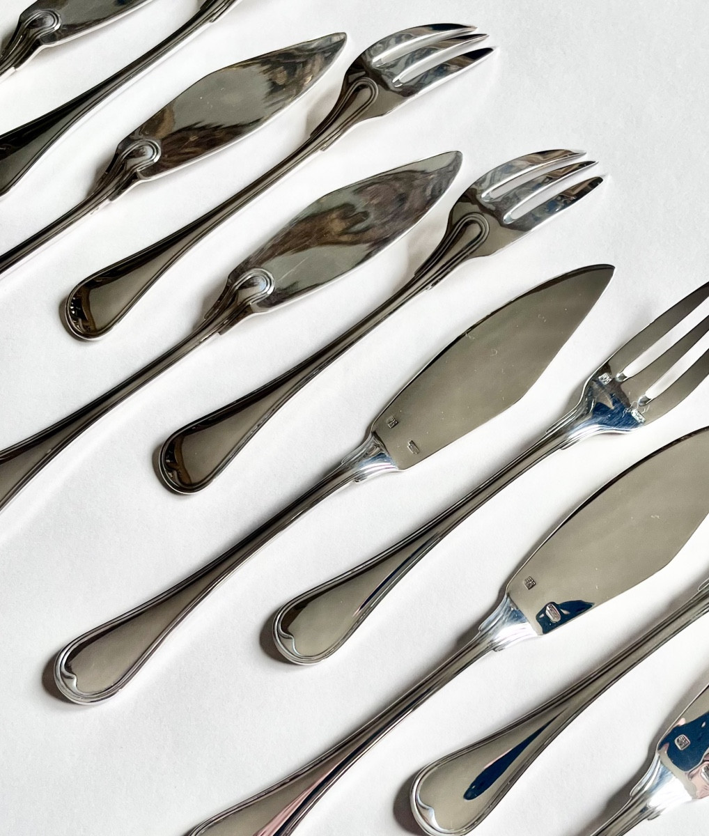 Couverts à poisson Puiforcat modèle Consulat