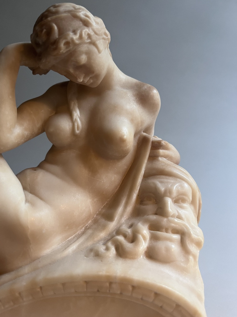 Grand Tour sculpture marbre d’après Michel-Ange (1475-1564) XIXème -photo-2