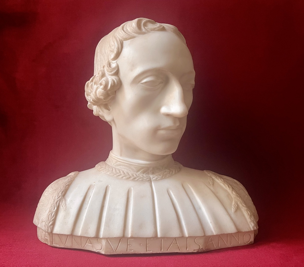 Renaissance-style Marble Bust After Mino Da Fiesole (1429-1484), Italy, 19th Century-photo-2