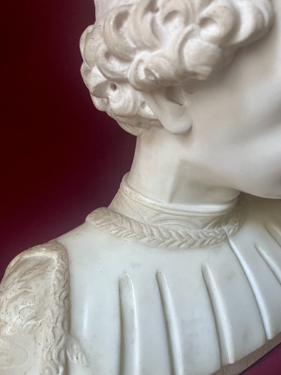 Renaissance-style Marble Bust After Mino Da Fiesole (1429-1484), Italy, 19th Century-photo-3