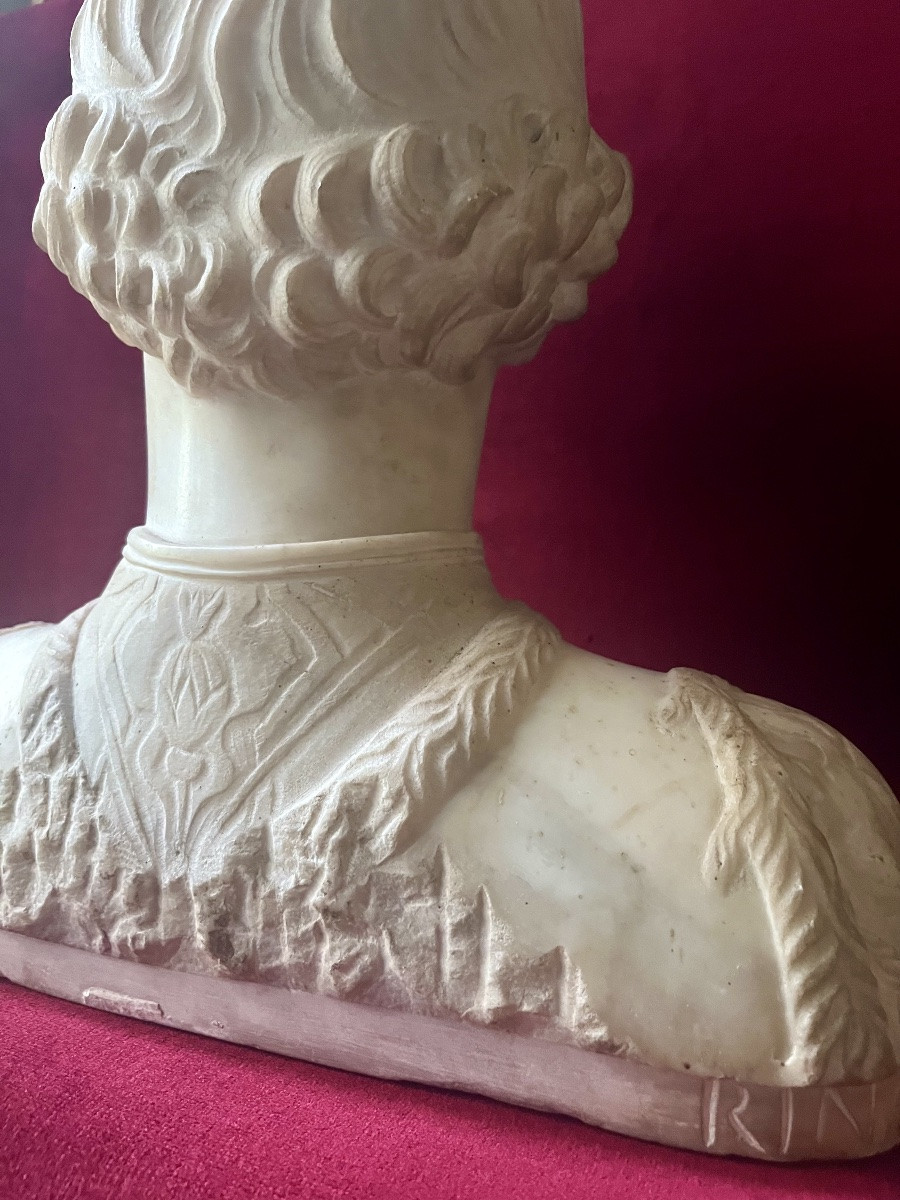 Renaissance-style Marble Bust After Mino Da Fiesole (1429-1484), Italy, 19th Century-photo-6
