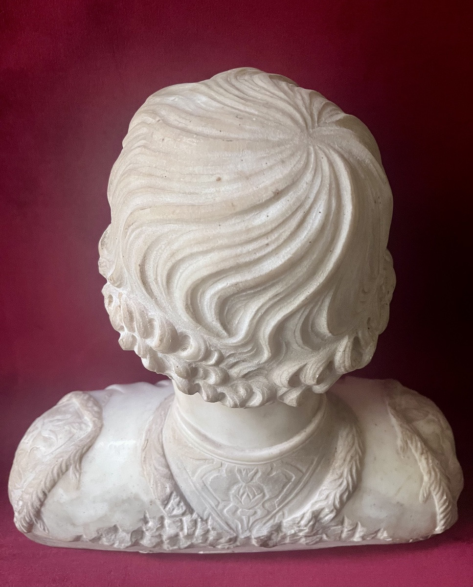 Renaissance-style Marble Bust After Mino Da Fiesole (1429-1484), Italy, 19th Century-photo-8