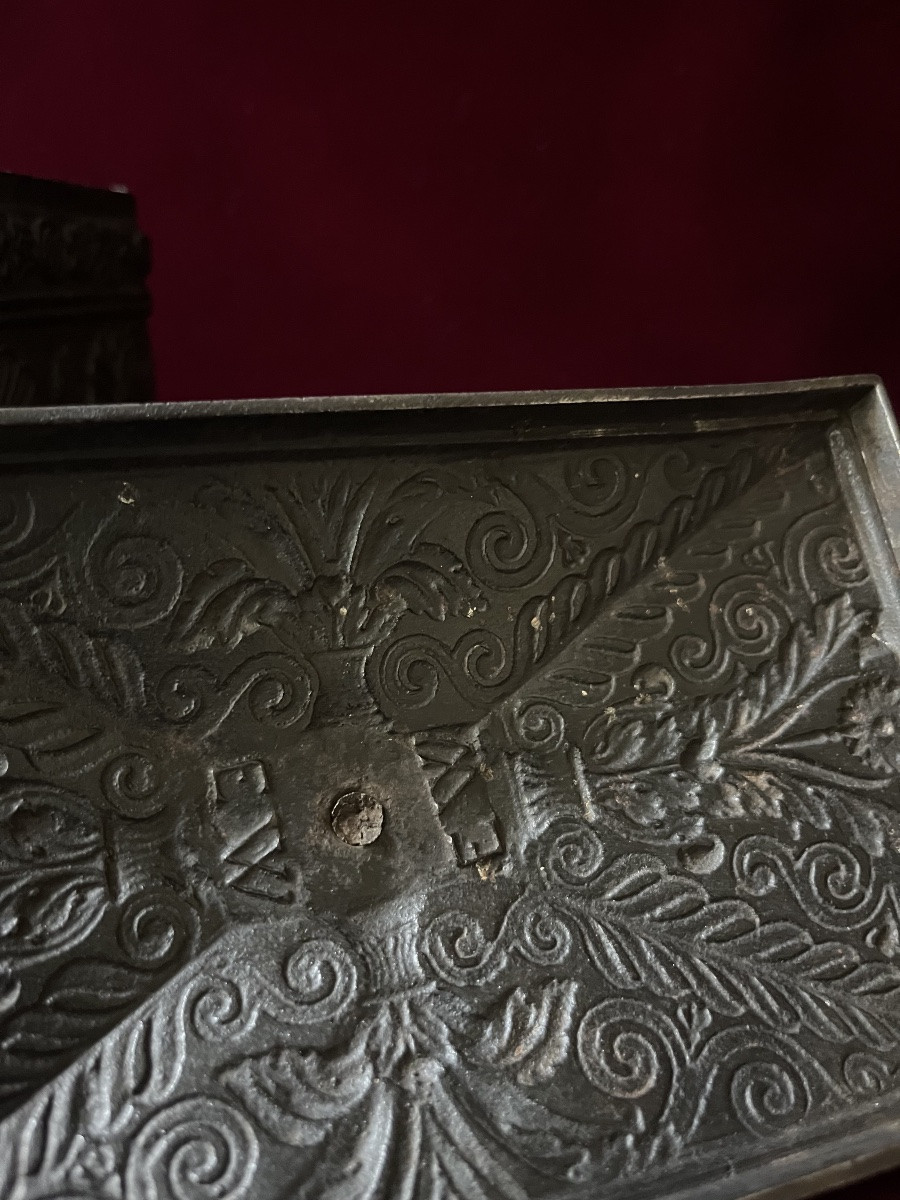 Neoclassical, Grand Tour, Berlin Cast Iron Griffin Casket In The Style Of Schinkel, 19th Century-photo-4