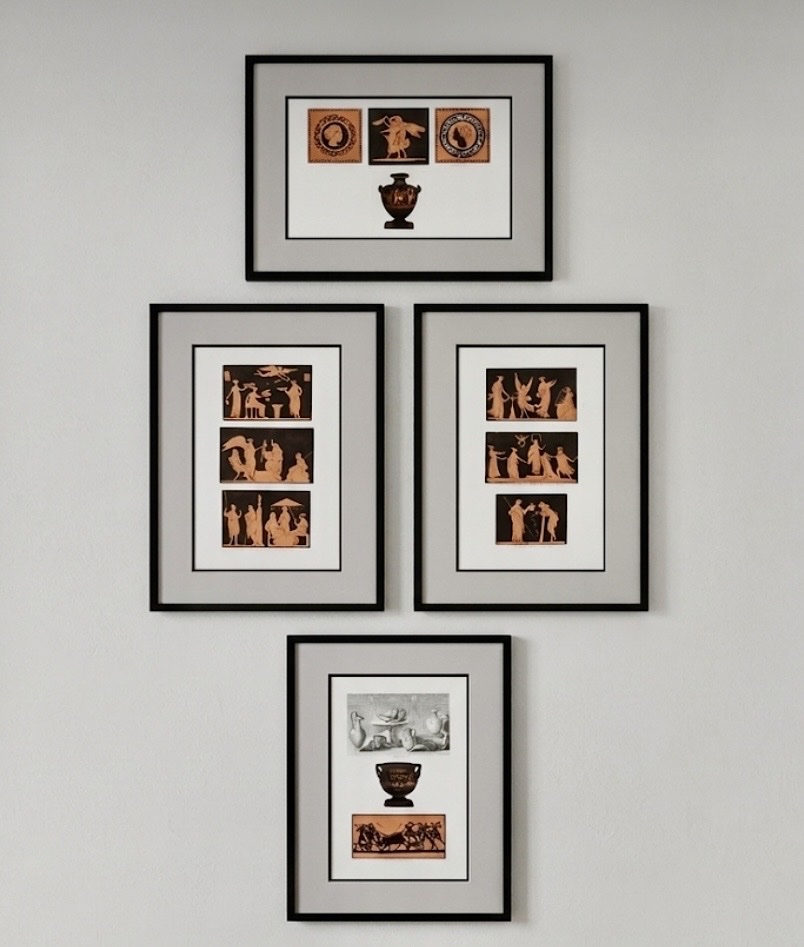 4 gravures aquatintes par Saint-Non décors de vases antiques Grand Tour XVIIIème-photo-2