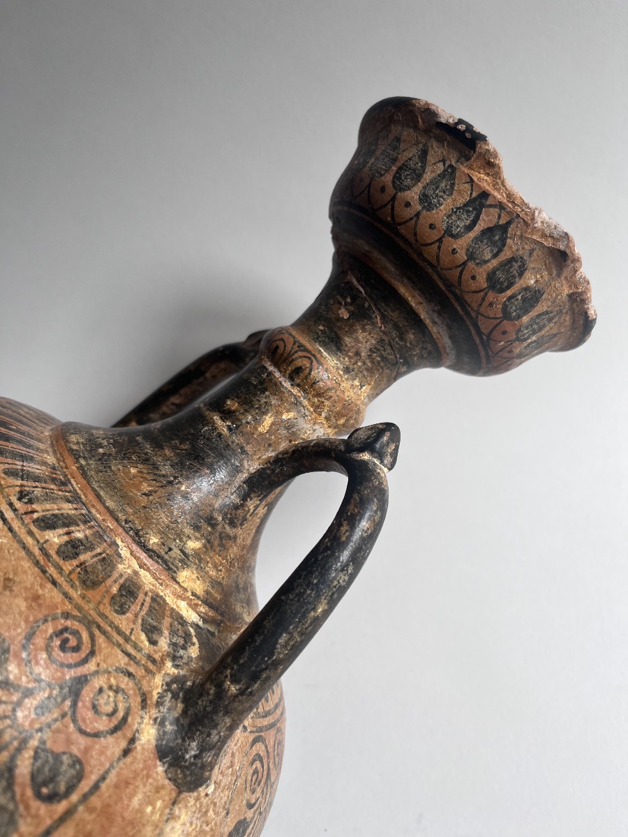 Amphore, vase grec de style Attique en terre cuite Grand Tour XIXème -photo-1