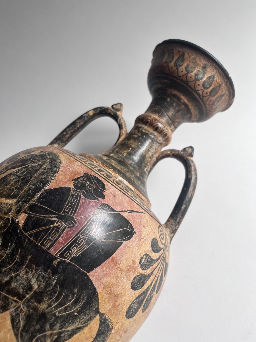 Amphore, vase grec de style Attique en terre cuite Grand Tour XIXème -photo-3