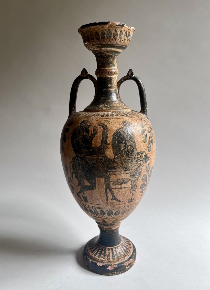 Amphore, vase grec de style Attique en terre cuite Grand Tour XIXème 
