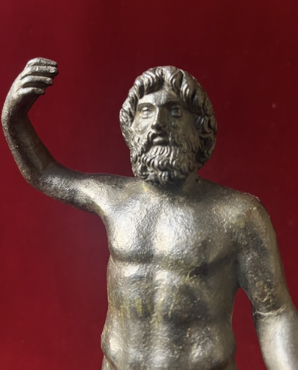 19th-century Bronze Statue Of Jupiter, Modeled After An Antique From The Grand Tour-photo-2