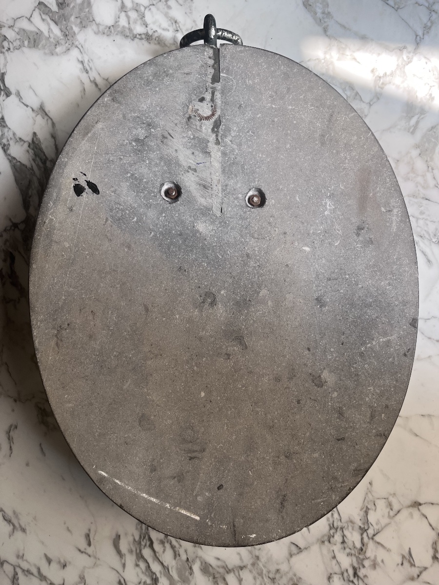 Pair Of Large Plaster And Marble Medallions After Serge Royaux, 20th Century-photo-6