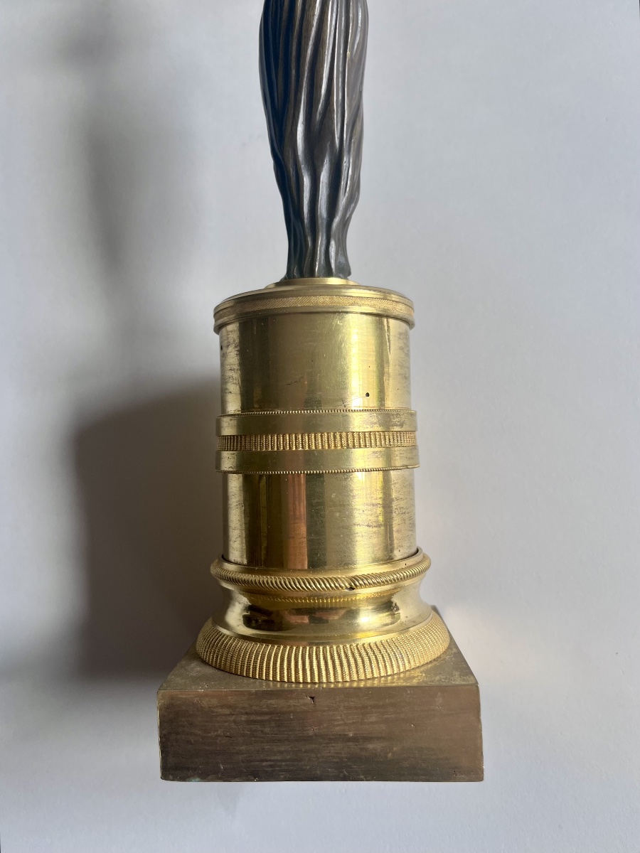 Paire de candélabres Retour d’Egypte aux cariatides en bronze époque Empire (1805-1810)-photo-5