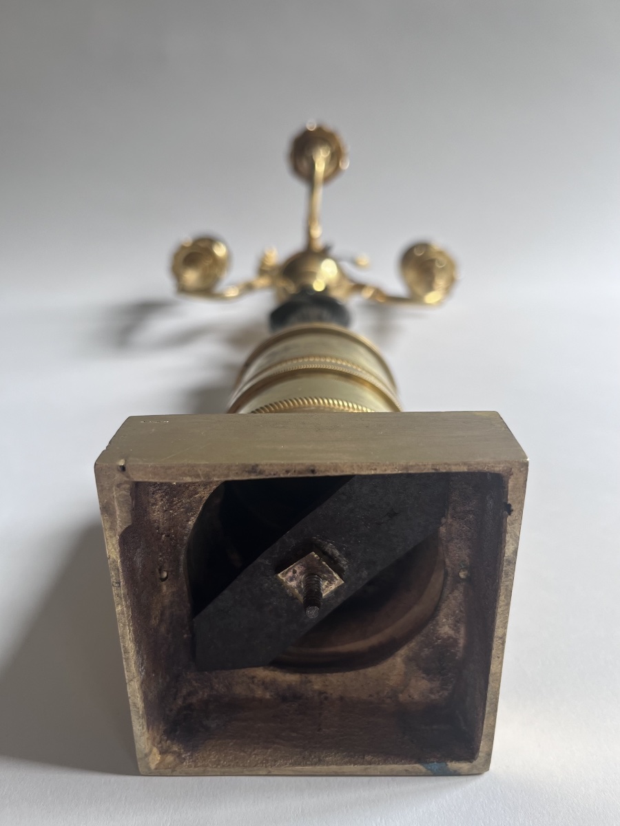 Paire de candélabres Retour d’Egypte aux cariatides en bronze époque Empire (1805-1810)-photo-7