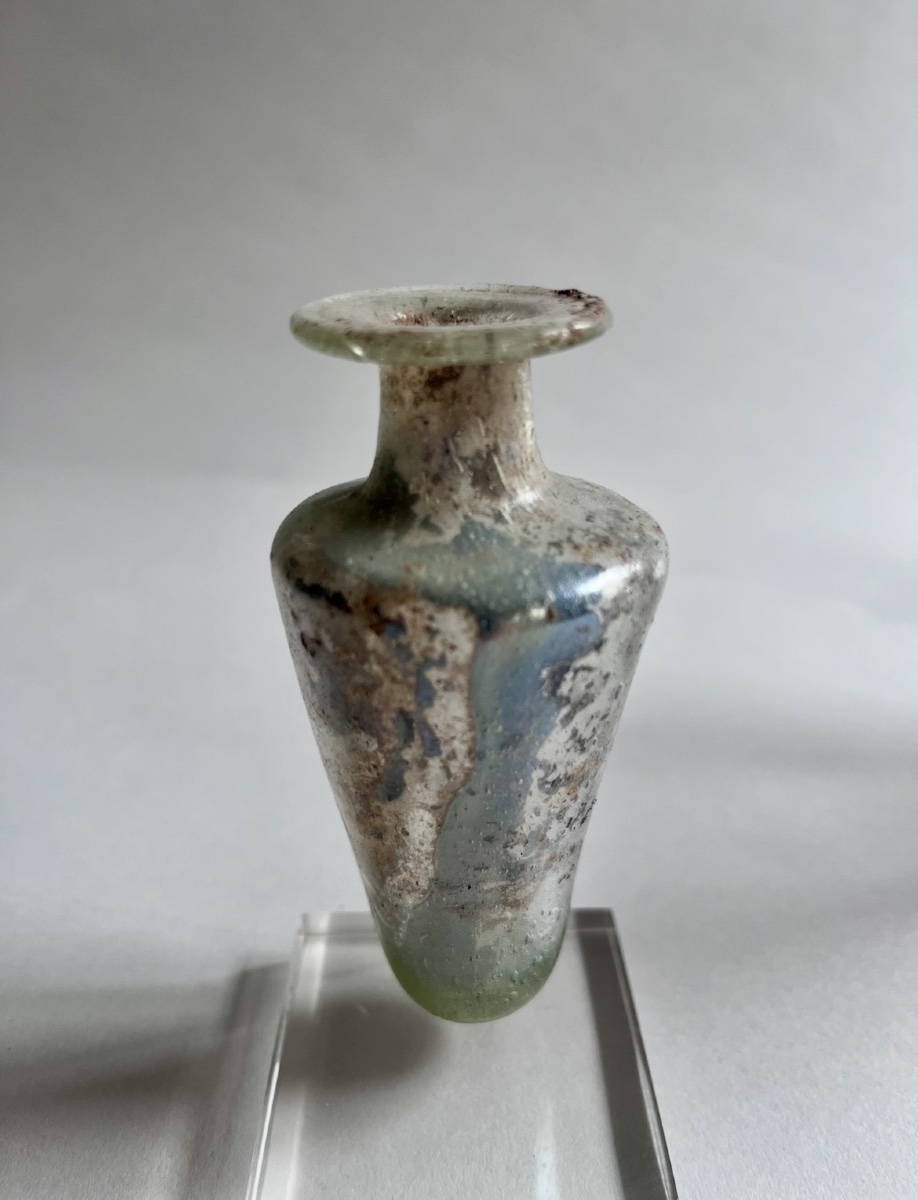 3rd-century Roman Oriental-style Blown-glass Balsam Bottle -photo-2