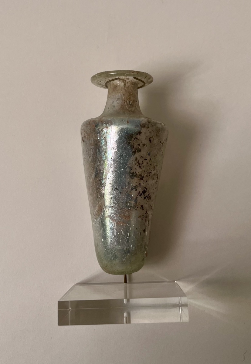 3rd-century Roman Oriental-style Blown-glass Balsam Bottle -photo-2