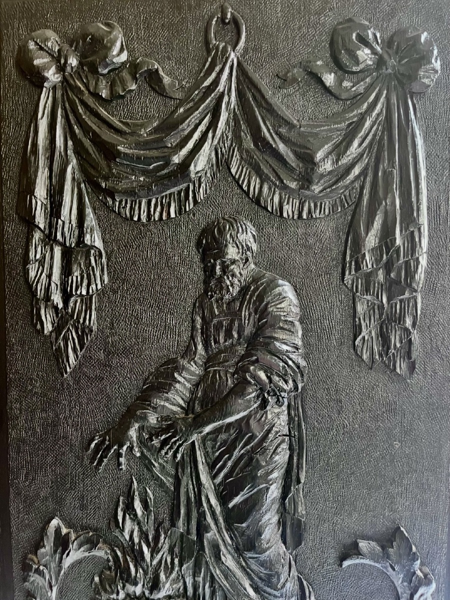 Pair Of Carved Ebony Panels Depicting Allegories Of Spring And Winter, France, 18th Century -photo-2