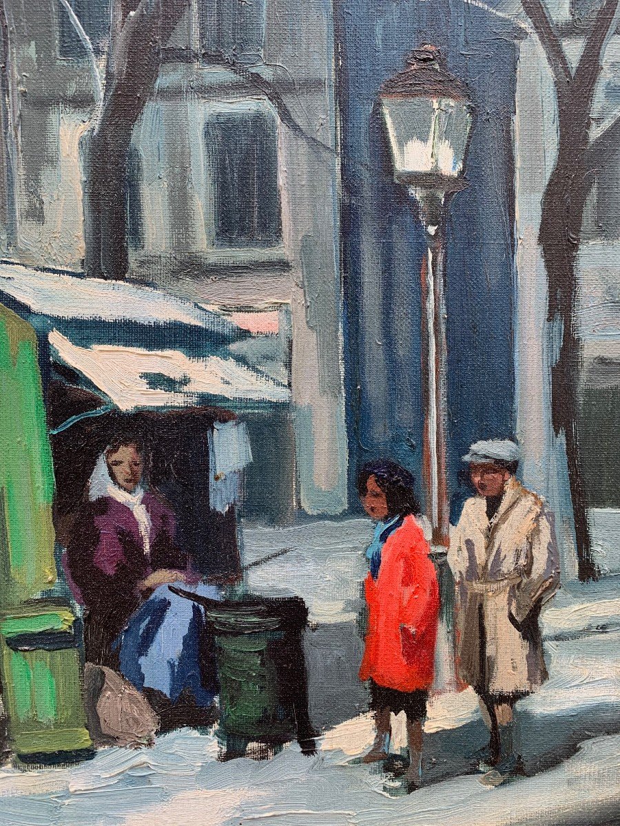 La Marchande d'Allumettes à Paris Par Rs. Surgent (?) Circa 1950