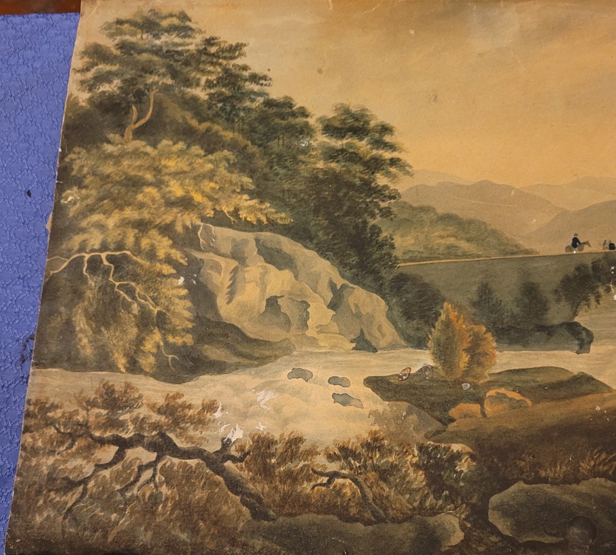 Paul Sandby Aquarelle Vue D écosse Peintre Anglais-photo-2