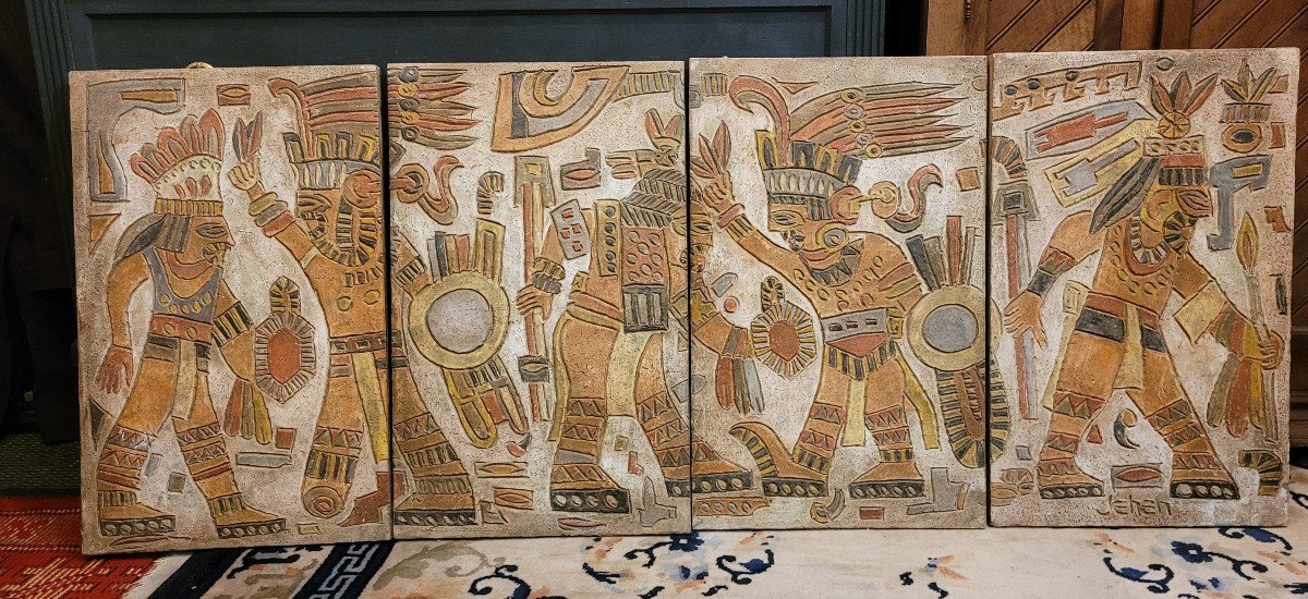 Art Brut 4 Panels By Christophe Jehan The Incas