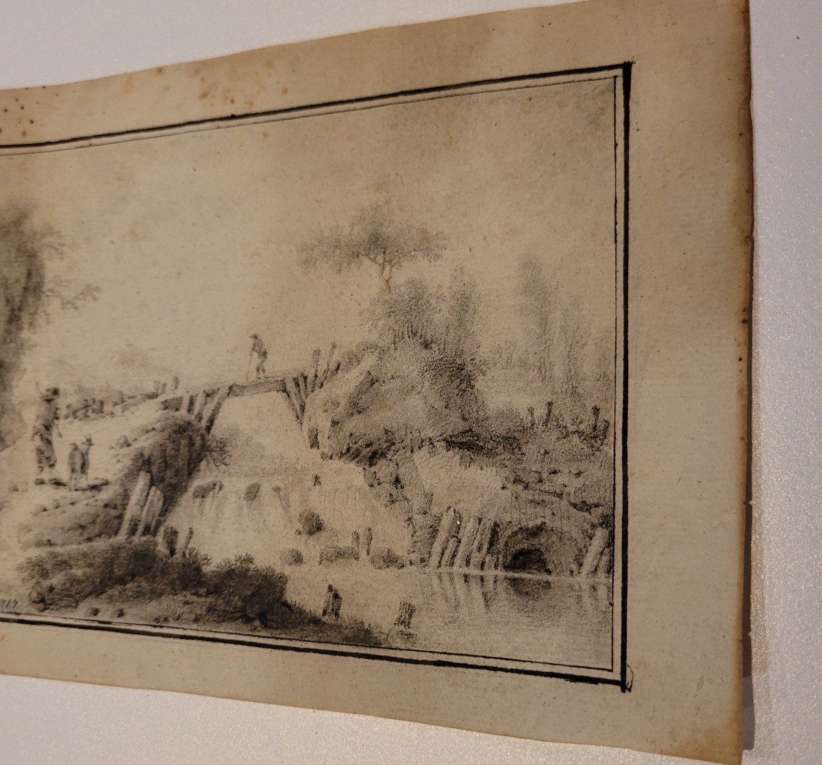 Jean Baptiste Leprince Dessin 18 Eme Pont Sur Riviere-photo-4