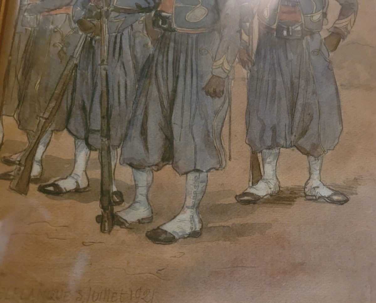 Delplanque Aquarelle Militaire-photo-3