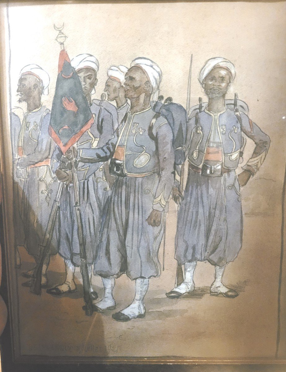 Delplanque Aquarelle Militaire