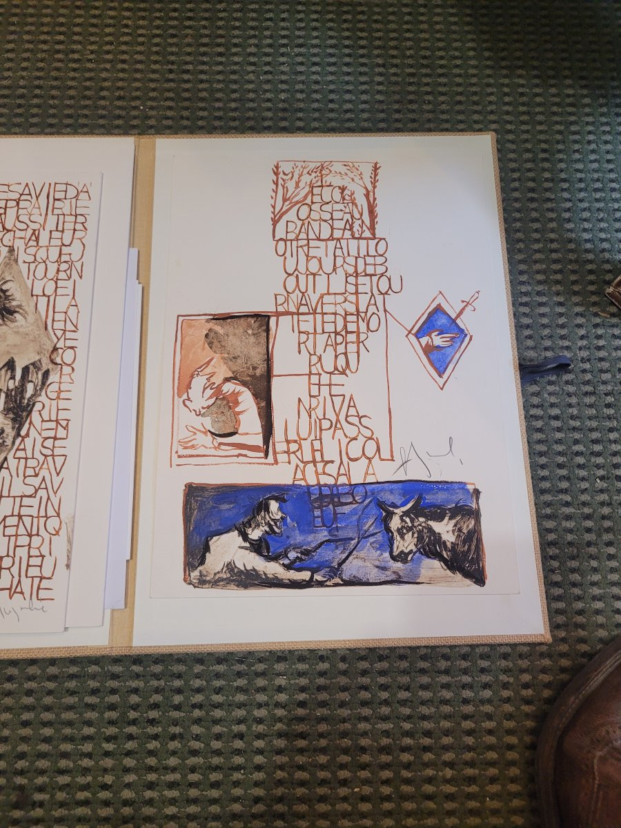 Gouache By Gérard Garrouste For Patrick Modiano-photo-3