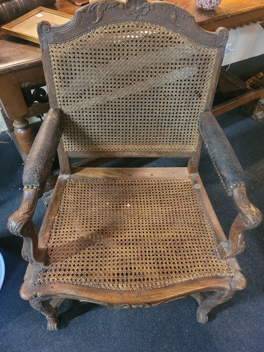 Paire de fauteuils à la reine époque Louis xv-photo-3