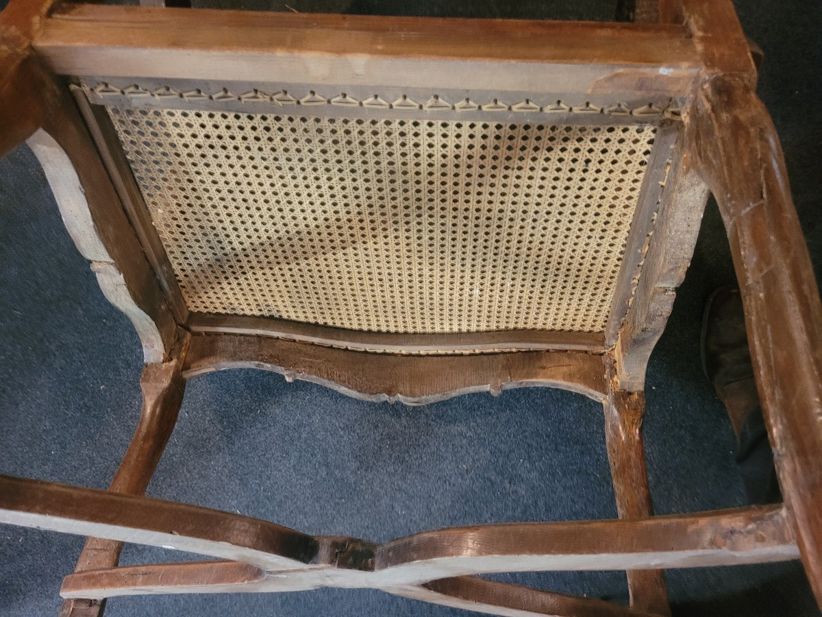 Paire de fauteuils à la reine époque Louis xv-photo-4