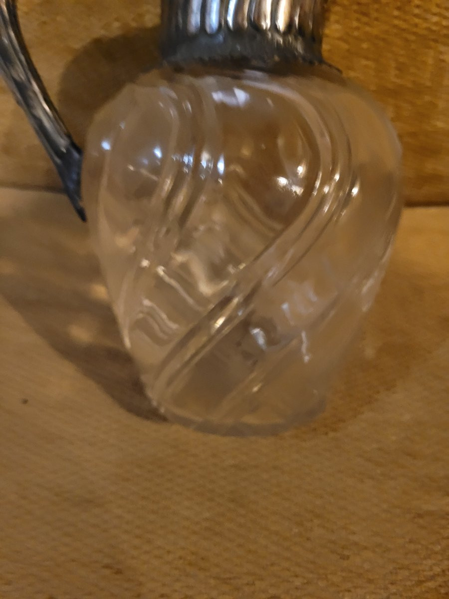 Carafe cristal monture argent-photo-2