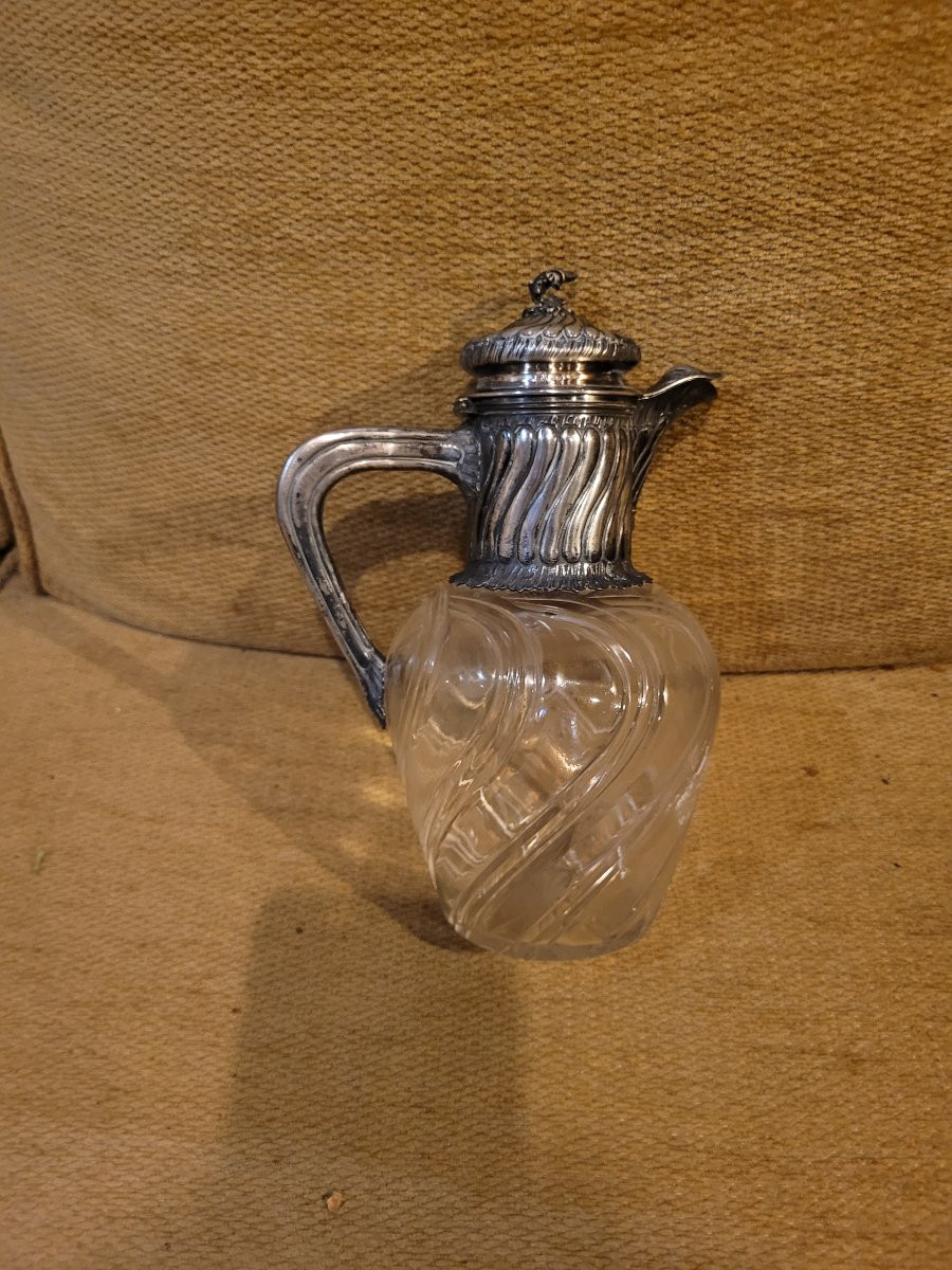 Carafe cristal monture argent-photo-4