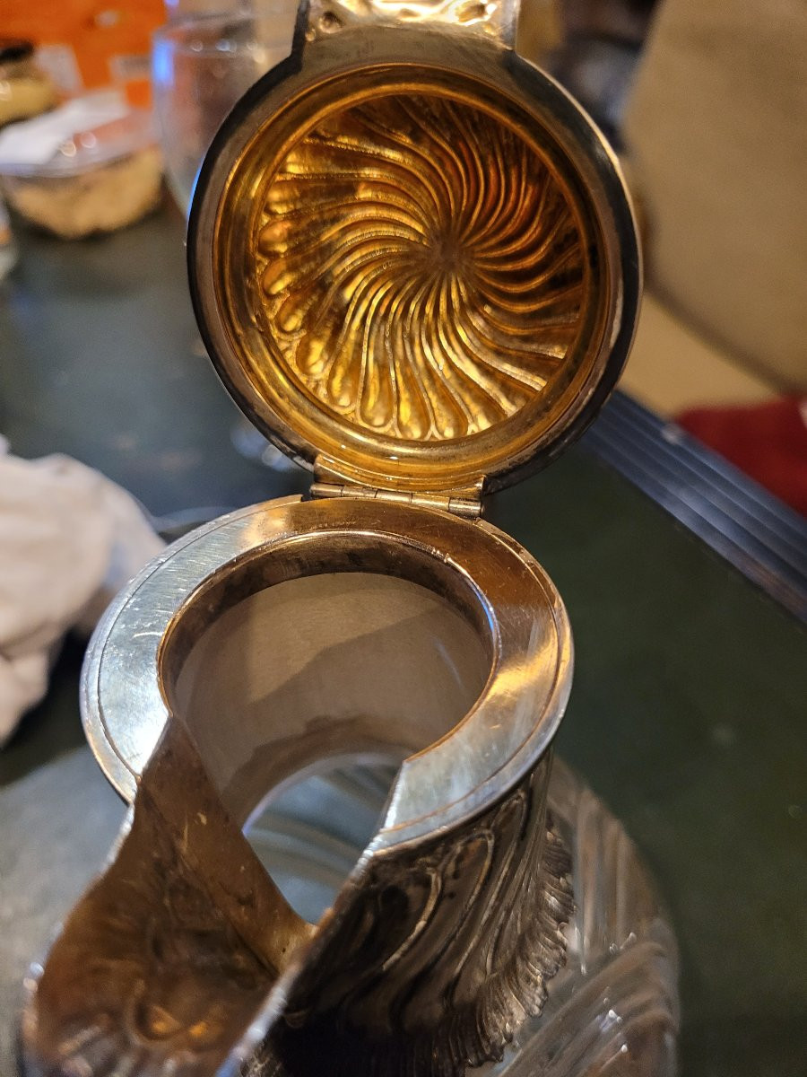 Carafe cristal monture argent-photo-1