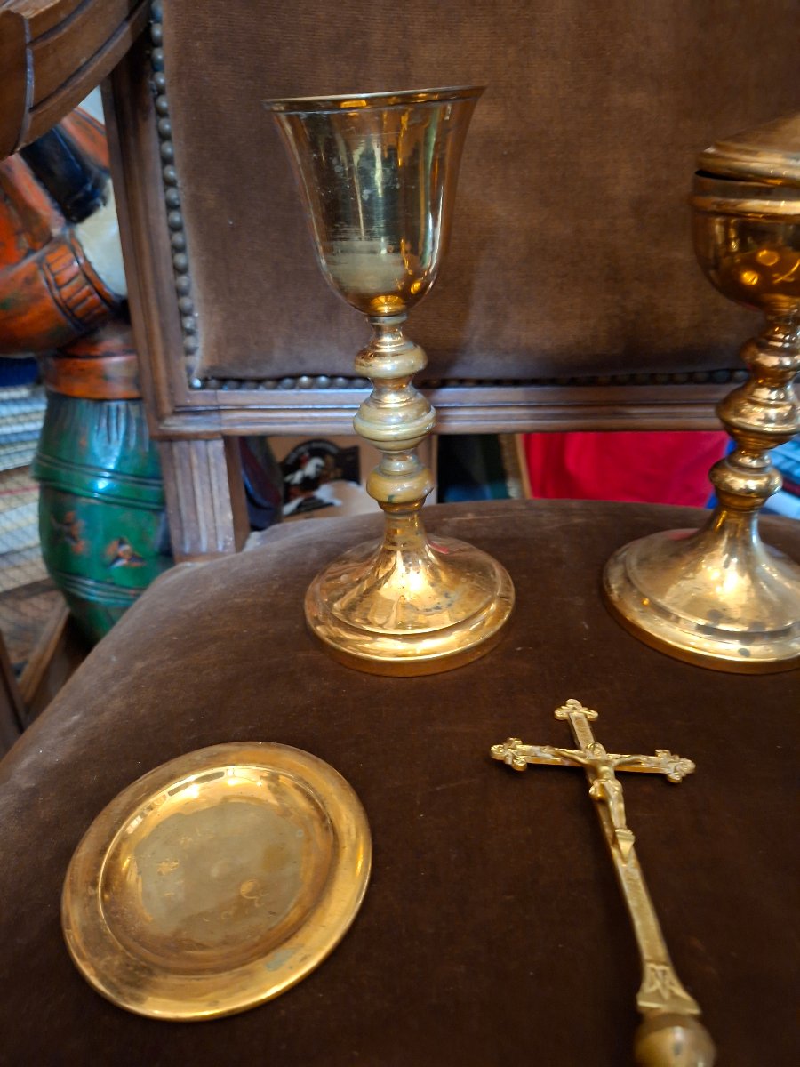 Religious Items: Chalice, Ciborium, Paten... For Travel-photo-4