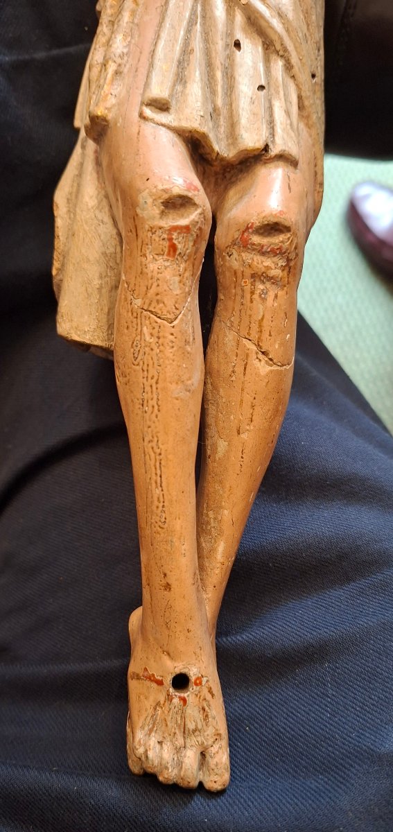 Christ 18 eme en bois 18 eme avec polychromies-photo-2