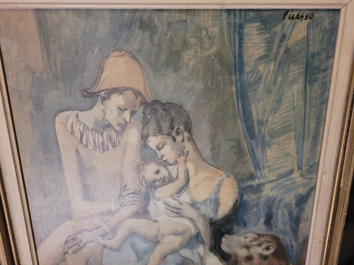 Picasso La Famille Acrobates Et Son Singe 1948-photo-3