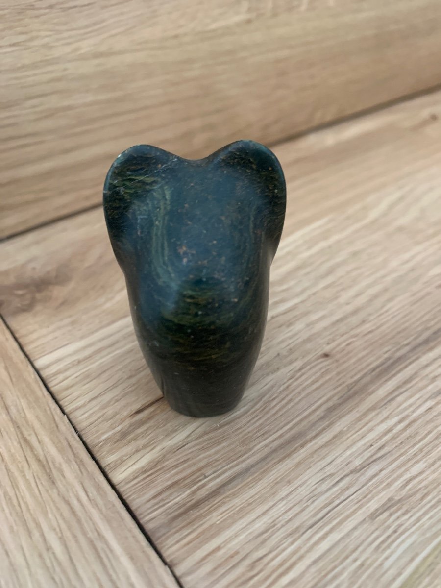 Elephant Animal Statuette Hard Stone XX Th-photo-4