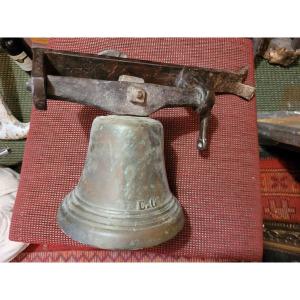 Bronze Gate Bell With Its Mount