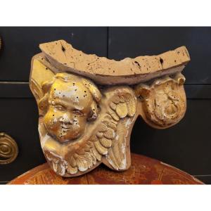 Ange en bois doré XVIII eme