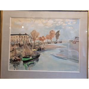 Herbo The White Horse And Honfleur Harbour Front
