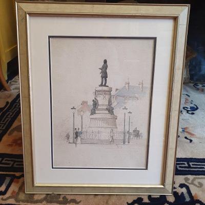 Jolie Aquarelle D Un  Monument Parisien projet