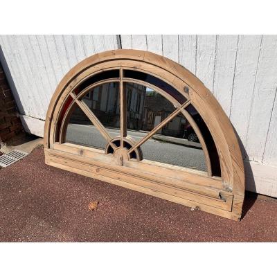 Transom Window Old Solid Wood Mirror