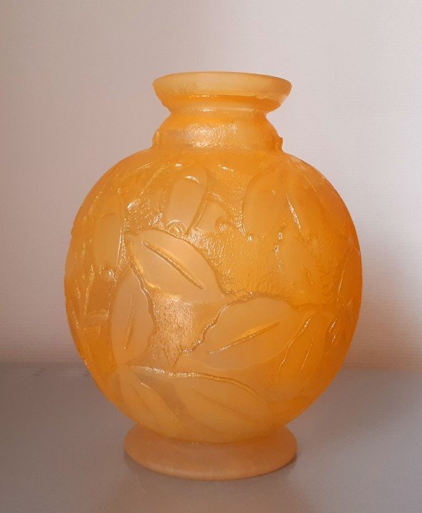 Vase Boule Signé Daum Nancy France Art Déco -photo-2