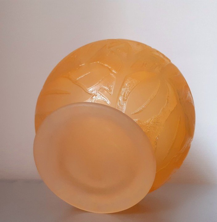 Vase Boule Signé Daum Nancy France Art Déco -photo-2